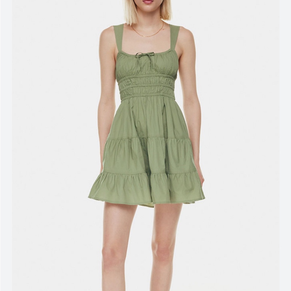 Aritzia Sunday Best Martine Dress in Sage Frost